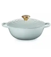 Le Creuset Enameled Cast Iron Soup Pot, 4 1/2-Qt. Sea Salt Color. NIB