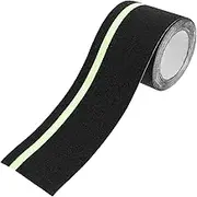 KALLORY 1Roll Non Slip Skid Safety Tape for Stairs and Walkways Glow The Dark Traction Strip Effortless Installation Mesh Slip Protection for Indoor