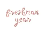 FRESHMAN YEAR Cursive Letter Balloon Banner - Freshman Year Party Decorations