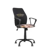 Hunt Comfort Stadium Seats GelCore Black Mesh Swivel Blind+Task Office Chair