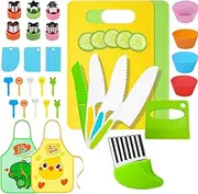 Kids Cutting Set,Children Cooking Knives Set | Educational Kitchen Tools for Toddler, Toddler Safe Kitchen Knives Set for Boys Girls