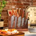 CUSTOM HANDMADE CHEF KNIFE KITCHEN SET -Gift knives Set with leather bag