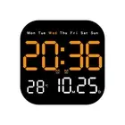Living Room Bedroom LED Wall Clock Room Desktop Clock Date Remote Control
