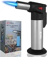 Butane Torch Lighter One-hand Operation Kitchen Cooking Torch for BBQ Baking Cream (Butane Gas Not Included)