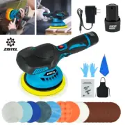 Multifunctional Polish Waxing Machine Kit Wireless w/ 2 Batteries for Car &Floor