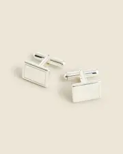 J. Crew Sterling Silver Rectangle Cuff Links - N9-6