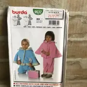 Burda 9632 Infant Toddler Polar Fleece Cape and Pants Sewing Pattern Size 6 Mont