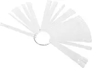NOLITOY 200 Pcs Spiral Nail Display Board Fan Shape Nail Art Tips Nail Practice Polish Display for Salon/home Use