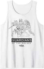 [Marvel] Guardians Of The Galaxy Sketch Outline Tank Top