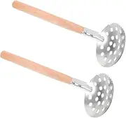 Totority 1 Pair Ice Fishing Scoop Skimmer Ice Scooper Winter Ice Fishing Scooper Ice Ladle Tool with Long Handle Ice Fishing Gear for Clearing Deep Holes Silver