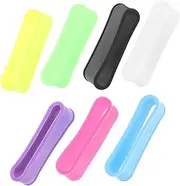 Elastic Tennis Racket Grip Bands 7pcs Badminton Racket Grip Rings Reusable Overgrip Protector Outdoor Racket Grip Bands Tennis Supplies