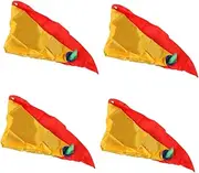 [KOMBIUDA] 4 Pack Mixed Color Silk Scarves Changing Props Trick for Magicians Play S Performance