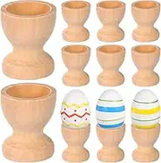SOLUSTRE 15pcs Wooden Egg Tray DIY Egg Holder for Wine Glass Smooth Surface Wood Storage Container for Easter Crafts and Decoration