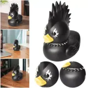 Death Rock Duck Devil Duck Ornament Novelty Resin Duck Statue Home Desk Decor
