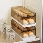 Transparent Rolling Egg Rack Large Capacity Refrigerator Storage Box