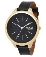 Rip Curl HORIZON LEATHER WATCH Women's Waterproof Watch A2819G Gold Rrp $199.99