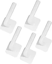 5pcs Nail- Wall Hooks Storage Hanger Key Hooks Round Base Wall Hooks Adhesive Hanging Hooks Hanging Keys Hooks Sticky Hooks White Nail Plastic Self Adhesive Hook