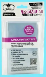 50 ULTIMATE GUARD PREMIUM TAROT CARD SLEEVES 73x122mm Soft Clear Board Game