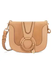 See By Chloé Hana Leather & Suede Shoulder Bag in Coconut Brown