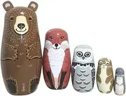 Nesting Dolls Stacking Dolls Russian Dolls 5 Pieces Russian Nesting Dolls Lovely Basswood Handmade Painted Beech Russian Matryoshka Doll Gift Toy Matryoshka Dolls Russian Nesting Dolls