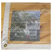 20' x 30' Clear Poly Tarp Room Divider Patio Porch Enclosure Fumigation Curtain