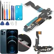 RongZy Dock Connector for iPhone 12/12 Pro Charging Socket with Flex Cable Compatible with iPhone 12/12 Pro USB Type C Charging Port Replacement