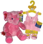 Build a Bear Pink Heart Elephant Ballet Ballerina Set 15in Stuffed Animal 2013