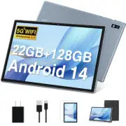 Tablet Android 14 Tablets 10.1 inch with 22GB RAM 128GB ROM, Octa-Core Processor