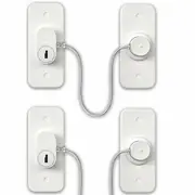2 Pack Mini Fridge Locks for Kids No Drill Refrigerator Locks, Child Safety Locks for Cabinets Drawer Locks Freezer Lock Kids Proofing (White)