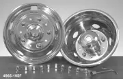 2018 Ford F550 5 JAM NUT Wheel simulator hubcaps 19.5 10 lug bolt on stainless