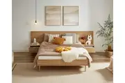 Evan Bed Frame with 2 Bedside Table Set - King