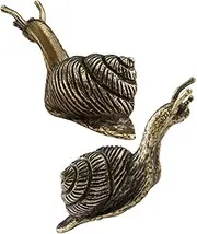 HOMSFOU Snail Brass Statue Retro Snail Decor Elegant Home Office Decor Sturdy Brass Craft
