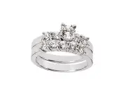 1.40Ct Round Cut Diamond Women's Bridal Engagement Ring Set Solid 10k Gold