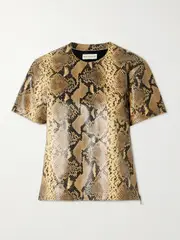 [Dries Van Noten] Dries Van Noten - Snake-effect Leather Top - Snake print - S S Animal print