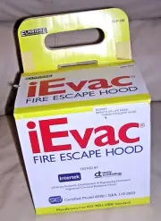 NEW Elmridge EBP-180 iEvac Fire Escape Hood *Note Exp* Carbon Monoxide Toxic Gas