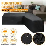 Corner Outdoor Sofa Cover Garden Rattan Corner Furniture Cover v Shape Waterproof Sofa Protect Set All-purpose Dust Covers