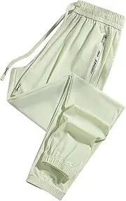 [Generic] Men's Lightweight Jogger Pants Summer Casual Stretch Jogger Sweatpants Drawstring Elastic Waist Athletic Hiking Pants
