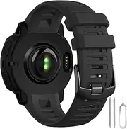 Sports Band Compatible with Garmin Instinct 2/3 Watch Band 45mm,Soft Silicone Adjustable Replacement Strap Compatible with Garmin Watch Band/Instinct Esports/Solar/Tide Military/Tactical GPS