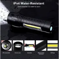 在飛比找蝦皮購物優惠-Xpe COB Led變焦迷你手電筒超亮防水可充電