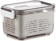 Fridge Organizer and Storage, Stackable Refrigerator Organizer Bin with Lid, Fruit Storage Containers, Refrigerator Organizer, Refrigerator Organizer for Vegetables, Fruits, Food, Drinks