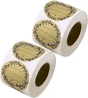 Angoily 2 Rolls Multi Use Present Stickers of Delicate Pattern Seal Stickers for Baking Envelopes Present Sealing and Decoration Strong Adhesive for Cookies