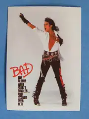 Music STICKER ~ MICHAEL JACKSON "Bad" - Dance Album with Four #1 Singles