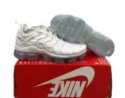 Nike Vapormax Plus Triple White 924453-100 Mens Size 8 No Lid