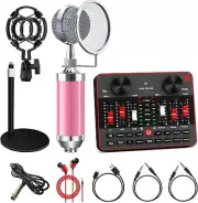 Audio Mixer with interface, tenlamp 3.5mm Studio Microphone and G1 Live Sound...