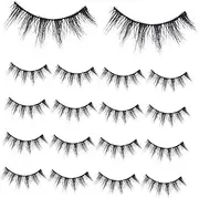 OATIPHO False Eyelash Strip Lash Extensions 20 Pairs Imitation Lashes Easy to Apply for Women Party Night Out Daily Wear Fluffy and Long