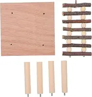 SEWOART 1pc Hamster Climbing Wooden Ladder Platform for Hamster Cage Safe Pet Accessories for Fun and Exercise with Height for Squirrels and Animals