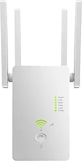 WiFi Repeater Wireless Signal Booster, Covers Up to 2640 Sq.ft and 25 Devices, AC1200 Dual Band WiFi Range Extender & Signal Booster