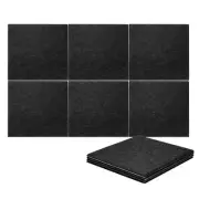 10pcs Acoustic Panels 11.8" x 11.8" Square Self Adhesive Wall Panels, Black