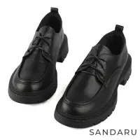 在飛比找momo購物網優惠-【SANDARU 山打努】牛津鞋 細繩綁帶鋸齒紳士鞋(黑)