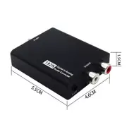 Optical Coaxial Toslink Digital to Analog Audio Converter Adapter RCA L/R